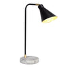 Industrial Adjustable Desk Lamp with Marble Base – Black (21”)